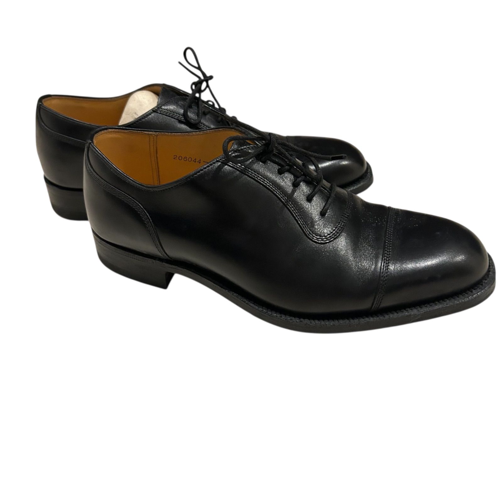 BURBERRY バーバリー ブラックレザー ストレートチップシューズ 24.5cm