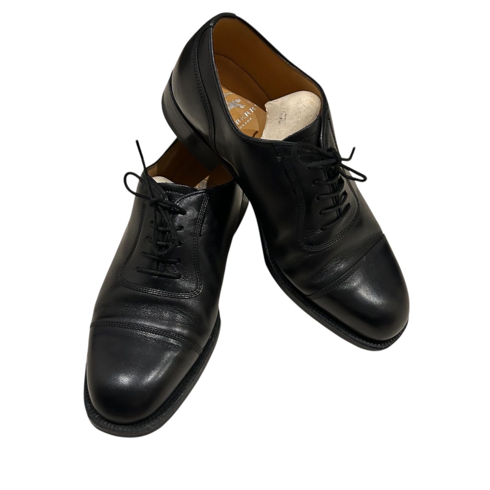 BURBERRY バーバリー ブラックレザー ストレートチップシューズ 24.5cm