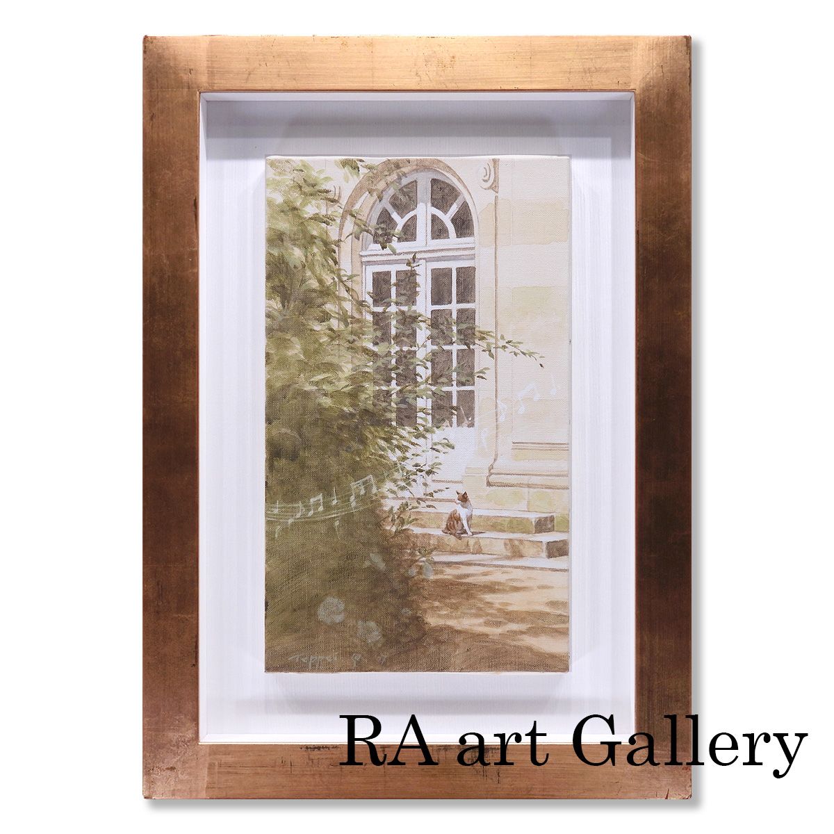 笹倉鉄平 Waltz in A-frat major アクリル原画6号 風景画 動物画 建物