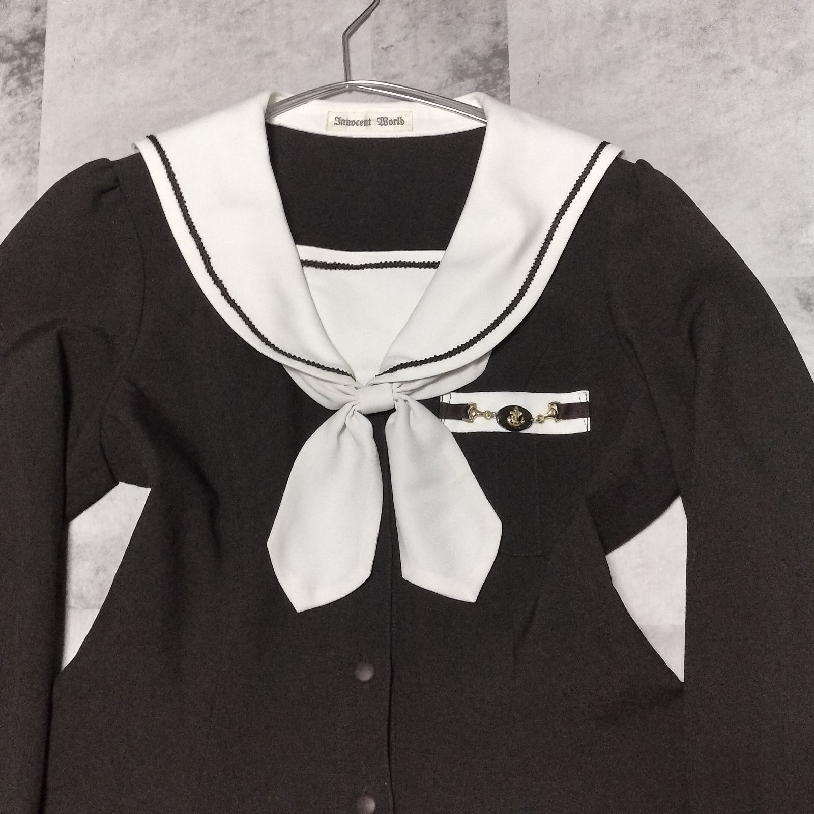 美品】INNOCENT WORLD セーラー襟 いかりチャーム ワンピース Мサイズ