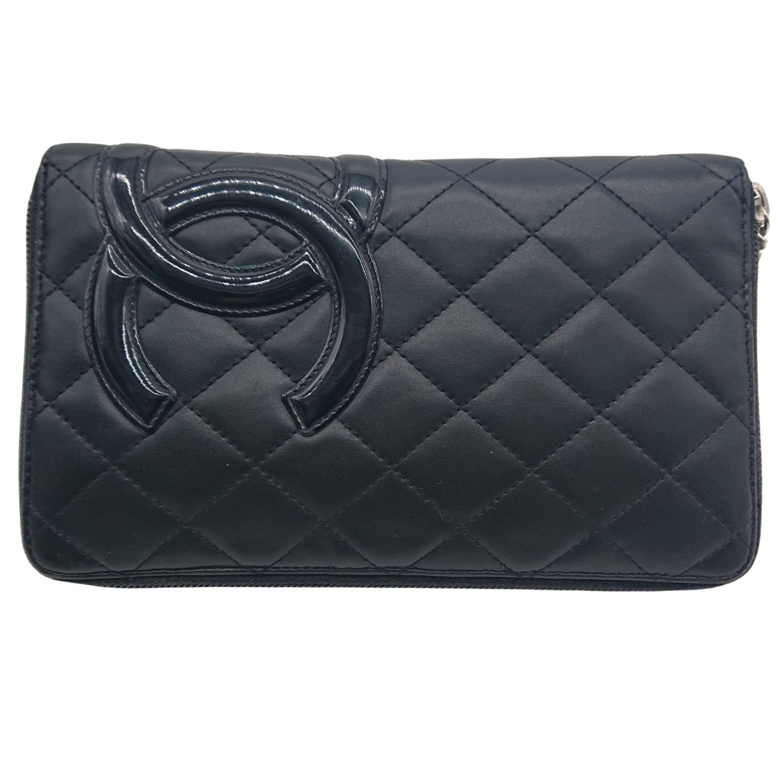 美品】CHANEL 長財布 オーガナイザー カンボンライン ラウンド ジップ