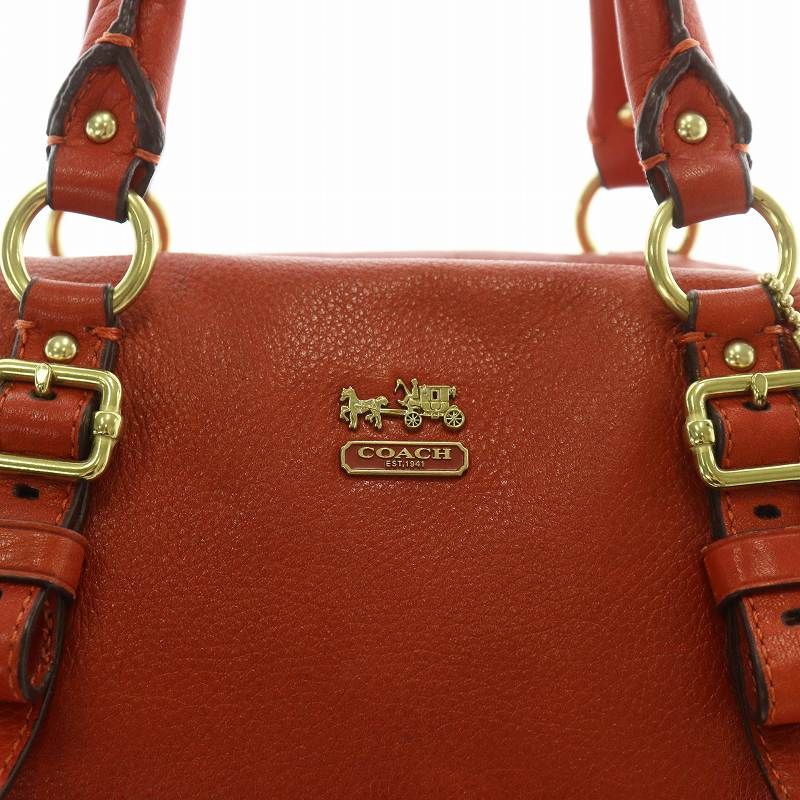 COACHハンドバッグ コーチ COACH ハンドバッグ トート ミニ レザー ロゴ ゴールド金具 赤