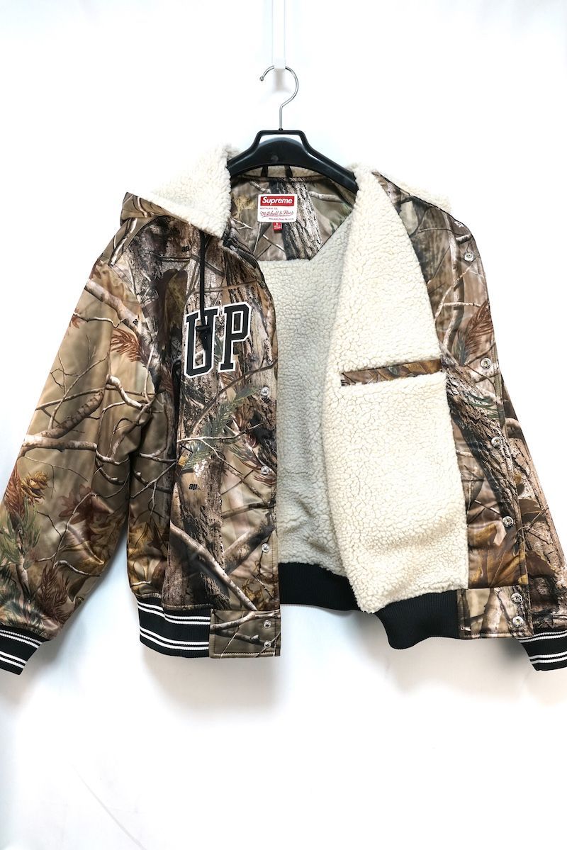 ジャケット・アウター Supreme Mitchell & Ness Camo LogoVarsity CARRYME/Supreme × Mitchell & Ness Camo Logo Varsity Jacket Black