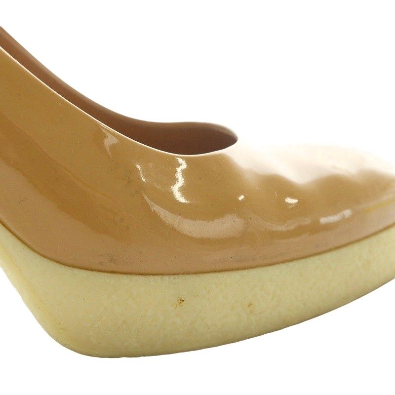 グッチ GUCCI パンプス エナメル ポインテッドトゥ ピンヒール 37.5