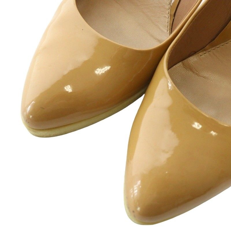 グッチ GUCCI パンプス エナメル ポインテッドトゥ ピンヒール 37.5