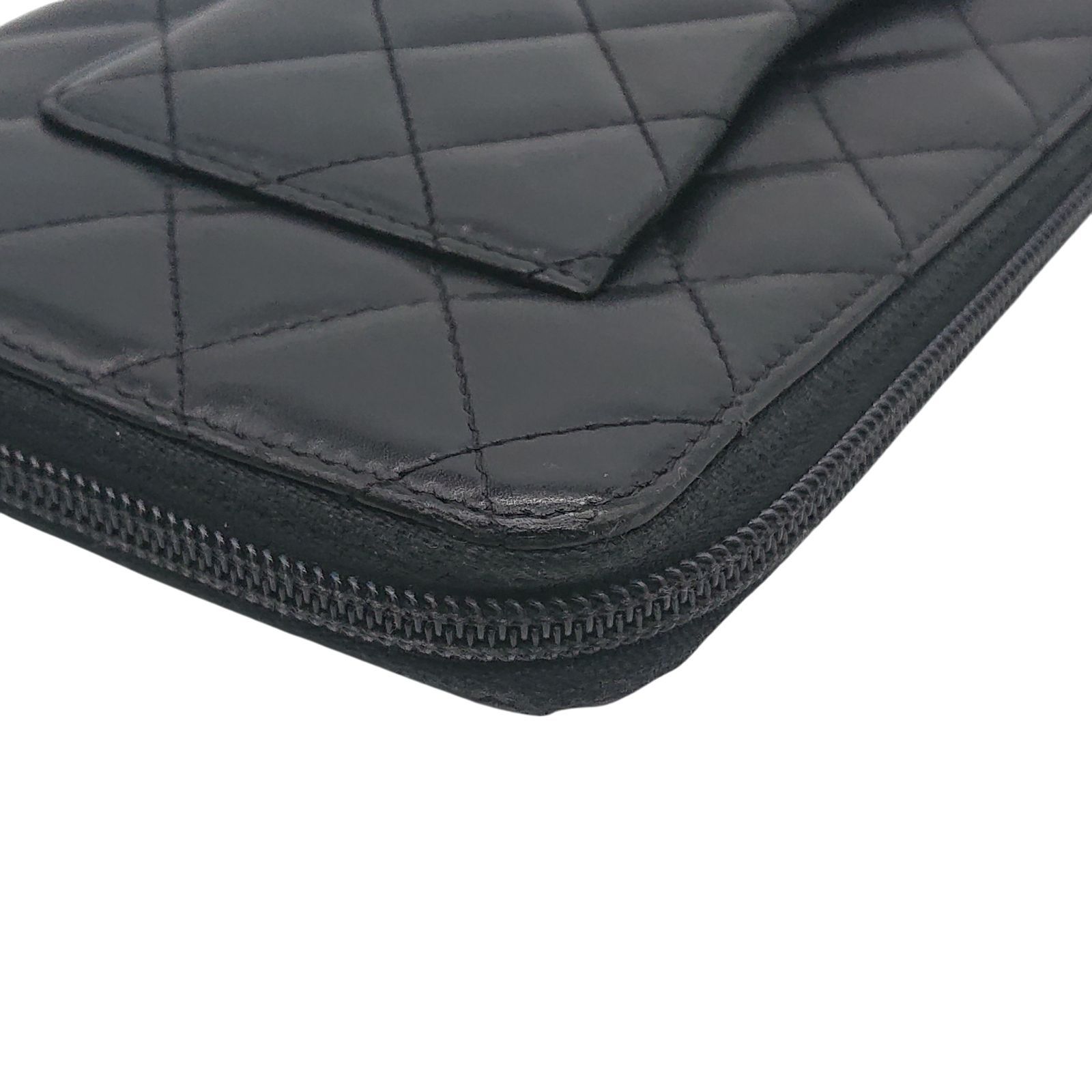 美品】CHANEL シャネル 長財布 オーガナイザー カンボンライン 