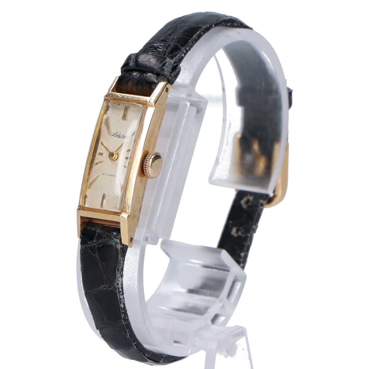 SEIKO セイコー Lady SEIKO アンティーク K18 21石 裏蓋鶴 手巻き