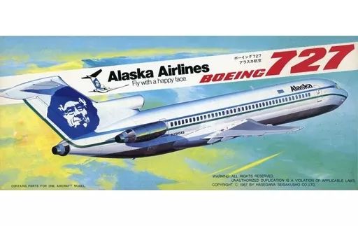 中古】プラモデル 1/200 アラスカ航空 ボーイング727 「LOVE LINER 200