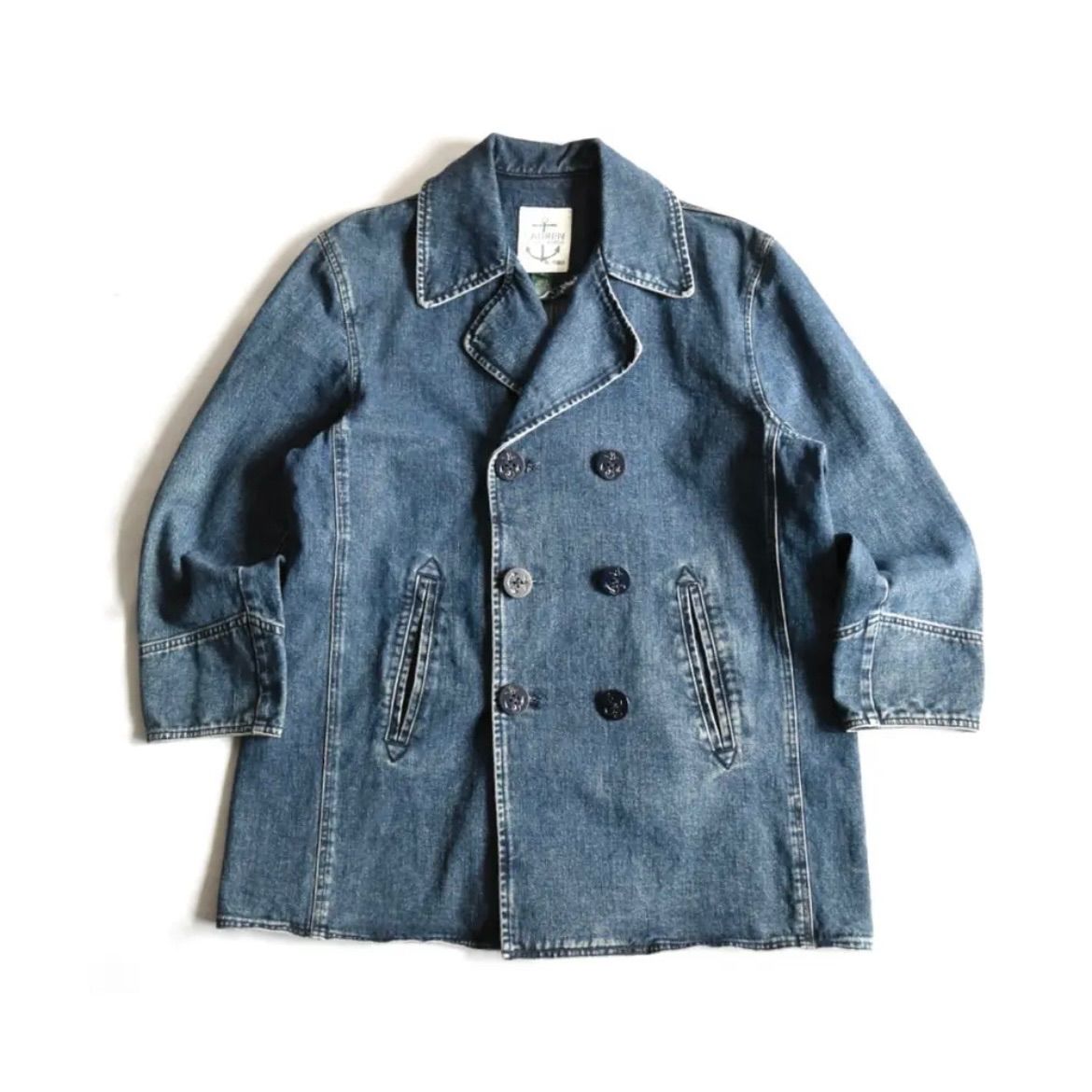 美品　RALPH LAUREN　ショールカラーデニムピーコート 美品 RALPH LAUREN ショールカラーデニムピーコート LAUREN ralph