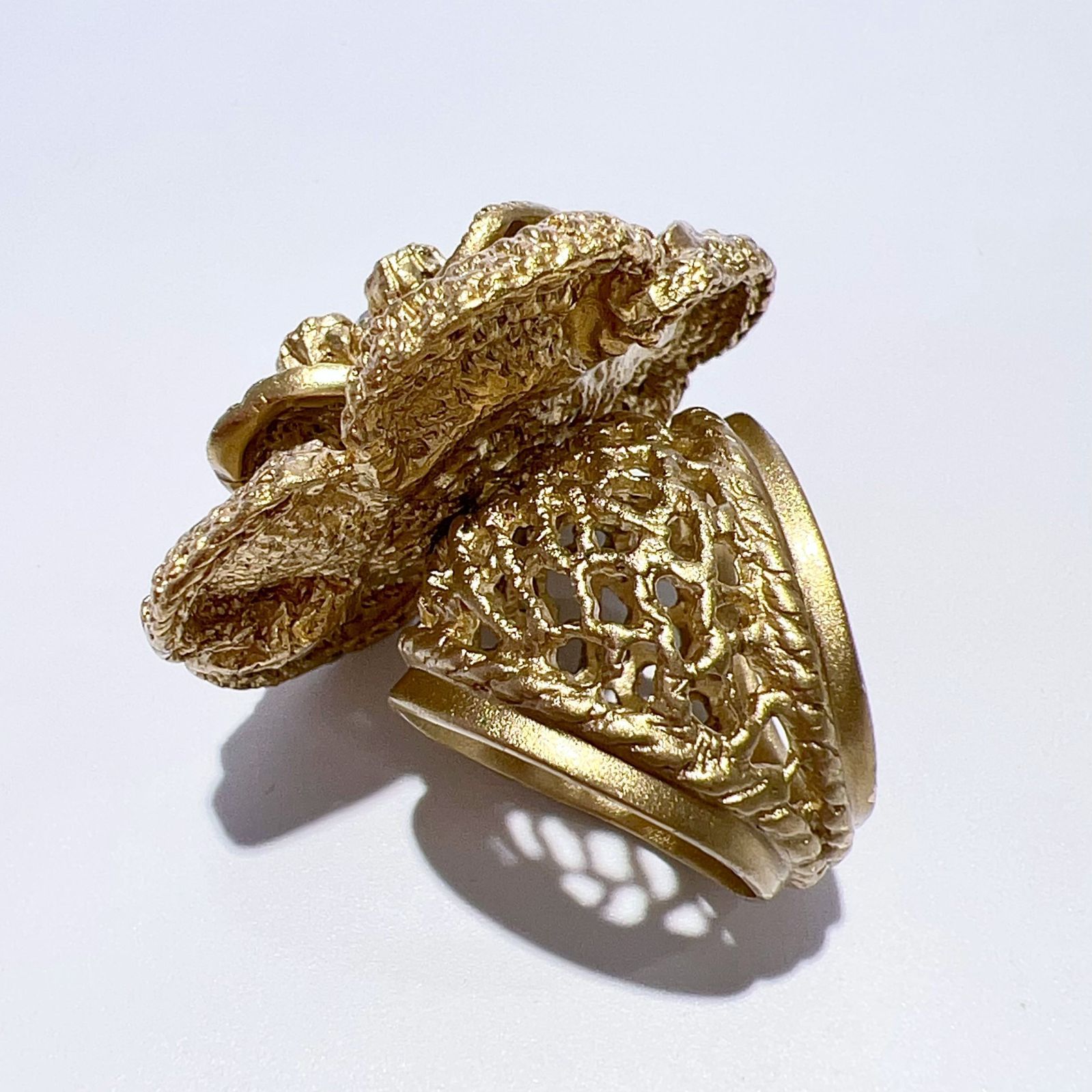 CHANEL ココマーク ラインストーン カメリア フラワーモチーフ リング