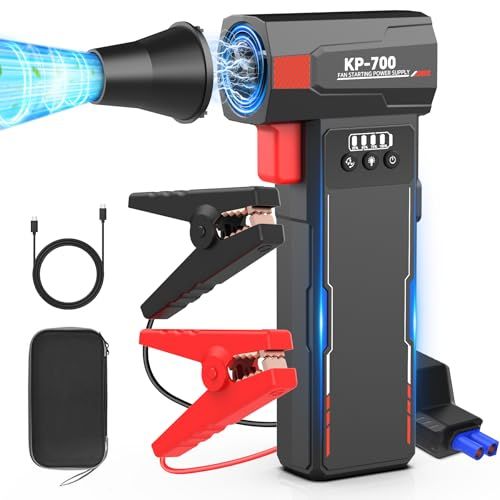 ジャンプスターター 12 V車用 エアダスター 超強力 高速回転 無段階風量調整 電動エアダスター V車用エンジンスターター 10800 mAh 39 96 Wh大容量 2000 Aピーク電流 最大5 0 Lガソリン車 3 c 8 35279