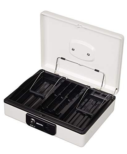 金庫 手提げ金庫 小型 キャッシュボックス 収納ボックス 鍵付き B 5 キーロック コインケース ワンタッチオープン ライトグレー SCB 12 6 05 a 51 f