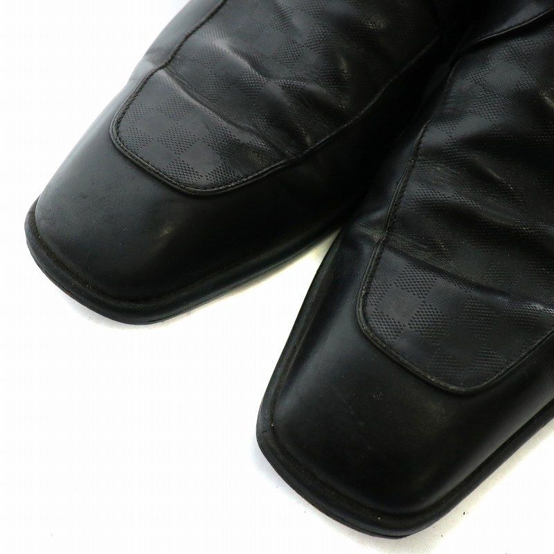 ルイヴィトン LOUIS VUITTON チャッカブーツ レザー スクエアトゥ