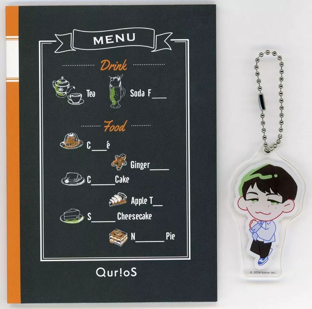 【QuizKnock×ローソン】ノート＋アクリルキーホルダー　5種セット 中古】グッズセット 東問 “問題、このスイーツは?”ノート+アクリル