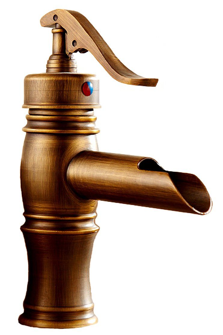 Life System ライフシステム 洗面用 アンティーク 混合水栓 蛇口 シングルレバー レトロ 立水栓 手洗いボウル用 洗面台 SK 76