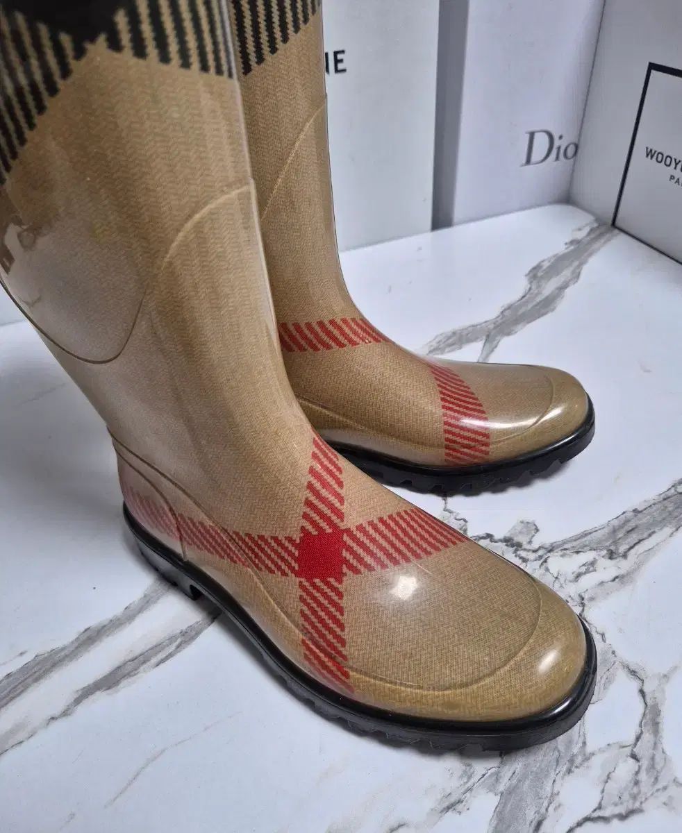 新品　バーバリー　ヴィンテージチェック　ブーツ　FLINTONレインブーツ Burberry バーバリー ヴィンテージチェック レインブーツ 23サイズ