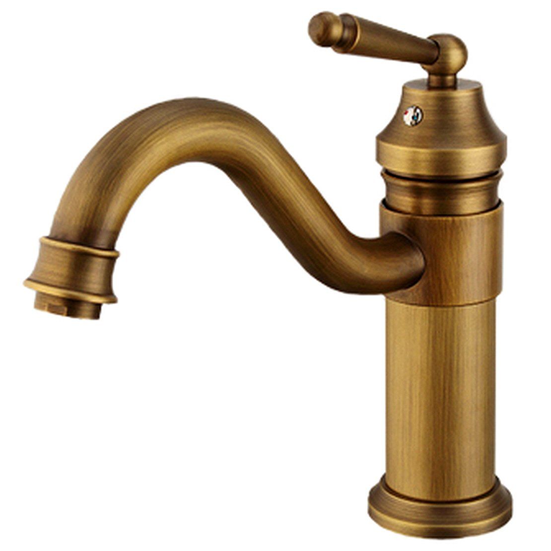 Life System ライフシステム 洗面用 アンティーク 混合水栓 蛇口 シングルレバー レトロ 立水栓 手洗いボウル用 洗面台 SK 221