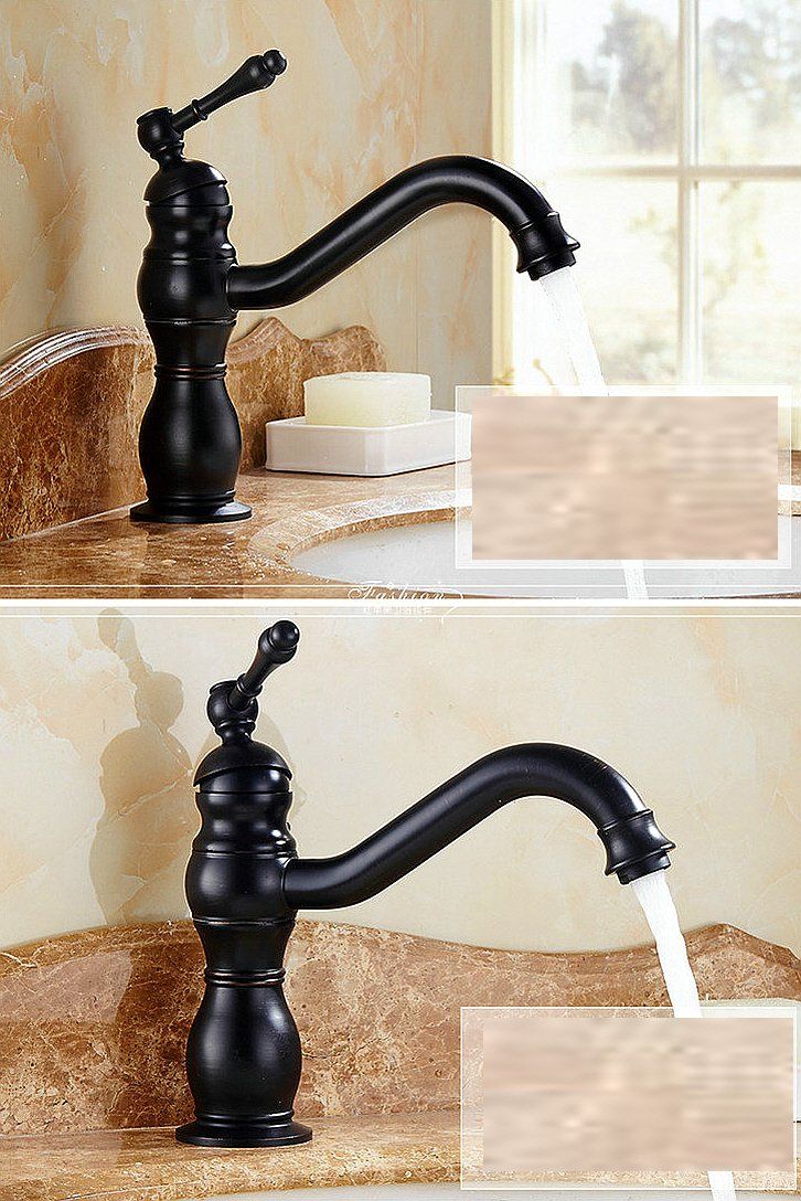 Life System ライフシステム 洗面用 アンティーク 混合水栓 ブラック 蛇口 シングルレバー 手洗いボウル用 手洗い鉢 洗面台 SK 82