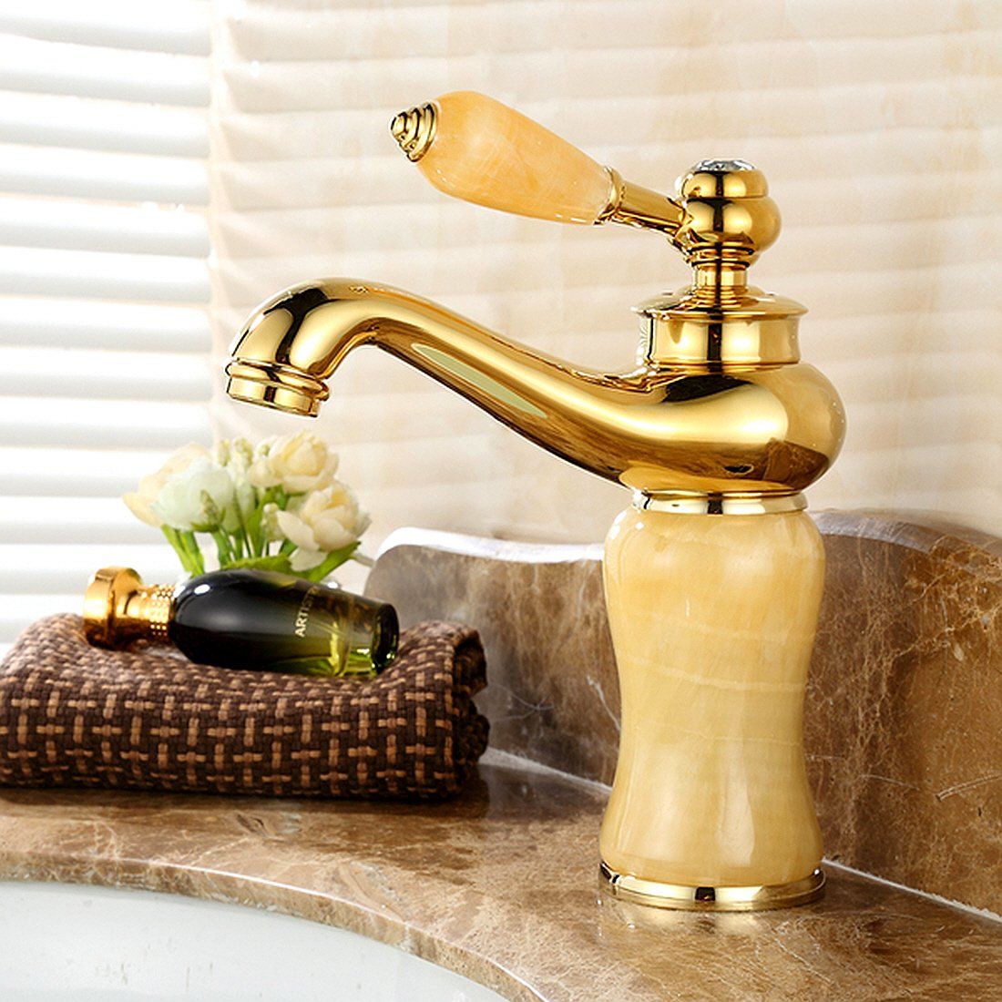 Life System ライフシステム 洗面用 アンティーク 混合水栓 蛇口 シングルレバー ランプ型 ヨーロッパ風 手洗いボウル用 洗面台 SK 65