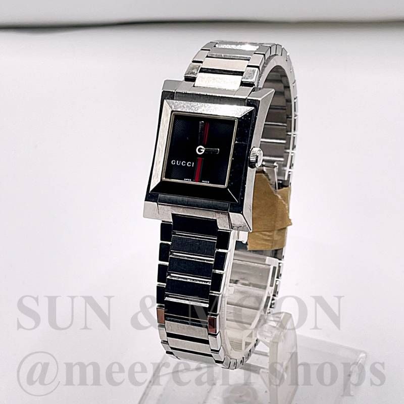 美品⭐️GUCCI 111L スチール 腕時計 クォーツ スクエア 稼動品 稼働 グッチ 111L レディース腕時計 シェリーライン クオーツ シルバー