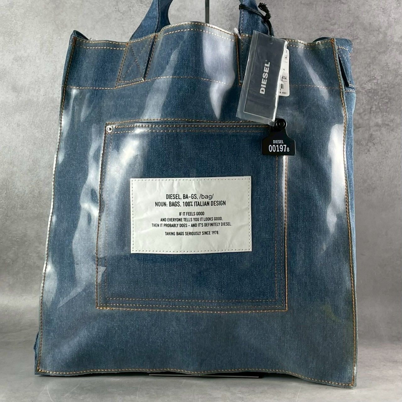 未使用 DIESEL ディーゼル デニム ハンドバッグ ショルダーバッグ 2WAY