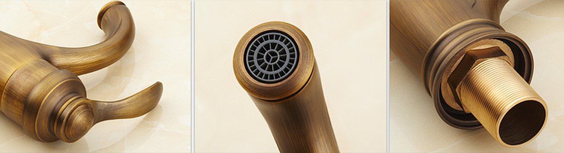  Life System ライフシステム 洗面用 アンティーク 混合水栓 蛇口 シングルレバー 14 cm 32 レトロ 手洗いボウル用 洗面台 水道 SK 241 ショート 換気扇カバー フィルター シンク コンロ用品