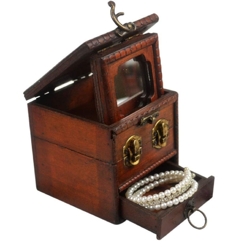 Anberotta ジュエリーボックス コスメ メイクボックス 小物入れ 化粧品