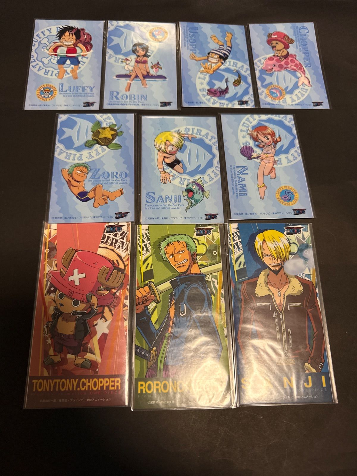 ワンピース ONE PIECE レトロ ステッカー シール ルフィ ゾロ サンジ ナミ チョッパー ウソップ ロビン 10点まとめ売り