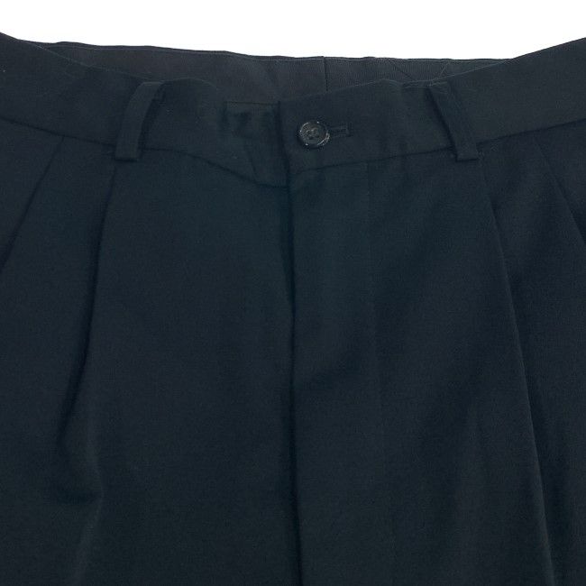 COMME 90s COMME des GARCONS ツータックスラックス 黒 ウール des 