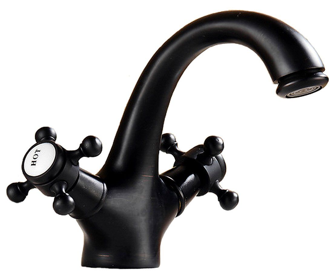 Life System ライフシステム 洗面用 アンティーク 混合水栓 蛇口 2ハンドル レトロ 洗面台 手洗いボウル クロスハンドル SK 88