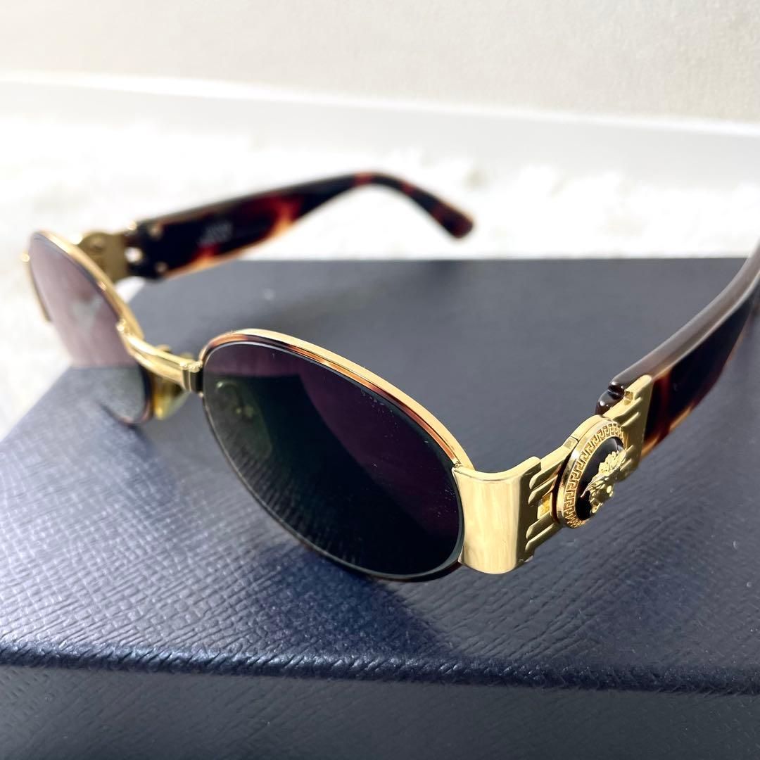 ヴェルサーチ VERSACE サングラス メデューサ べっ甲 メンズ ゴールド