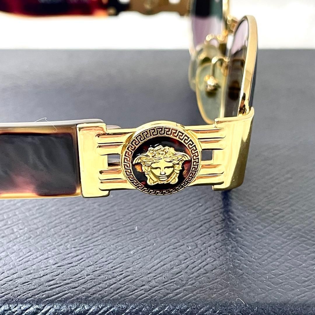 ヴェルサーチ VERSACE サングラス メデューサ べっ甲 メンズ ゴールド
