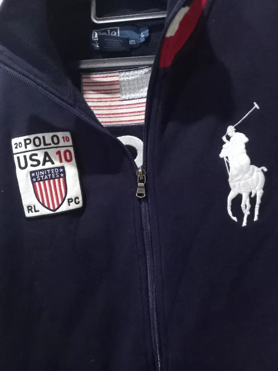 【現行】Ralph Lauren ビッグポニー 星条旗 ジップパーカー ネイビー ポロラルフローレン ジップパーカー ビックポニー 星条旗 ネイビー S