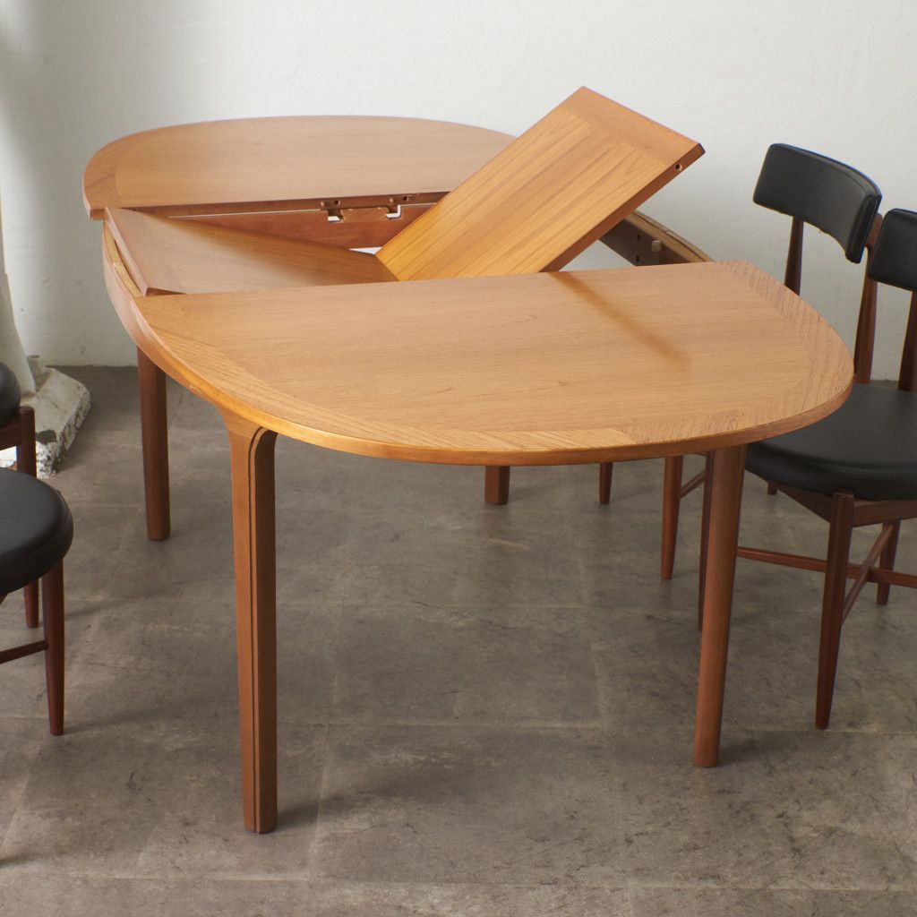 Nathan エクステンション ダイニングテーブル オーバル チーク 英国