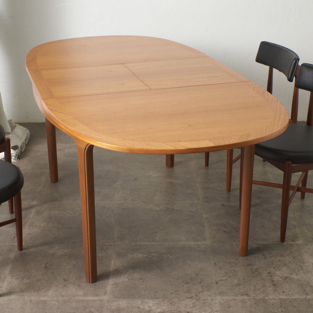 Nathan エクステンション ダイニングテーブル オーバル チーク 英国