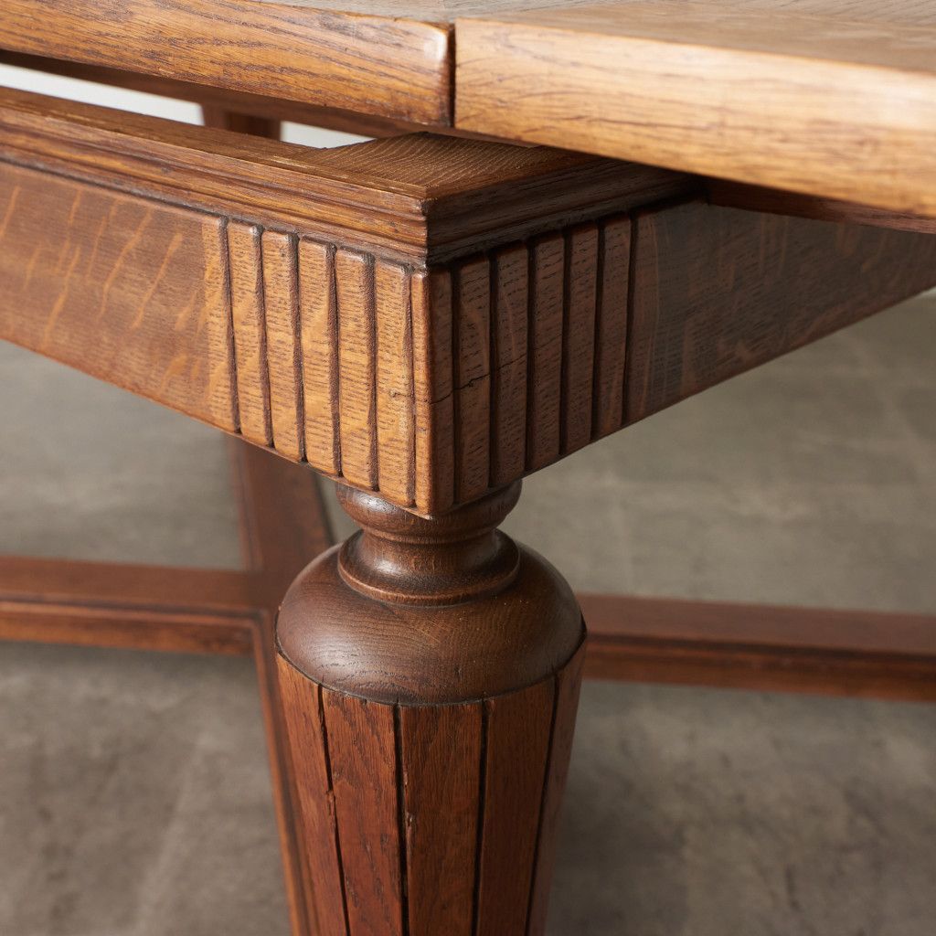 英国 アンティーク ドローリーフテーブル 伸長 アールデコ 様式