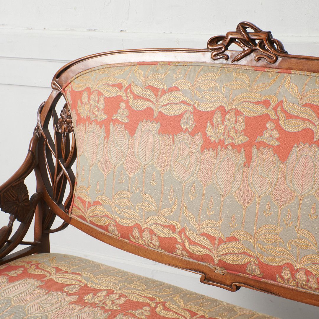 イタリア medea ラブソファ セティ 木彫刻 ビーチ 木製 2人掛け アーム