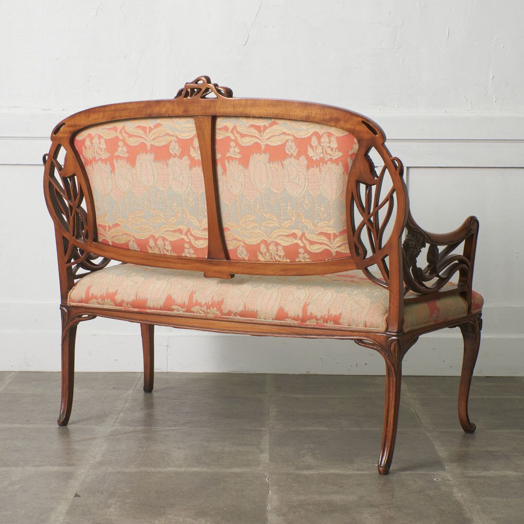 イタリア medea ラブソファ セティ 木彫刻 ビーチ 木製 2人掛け アーム