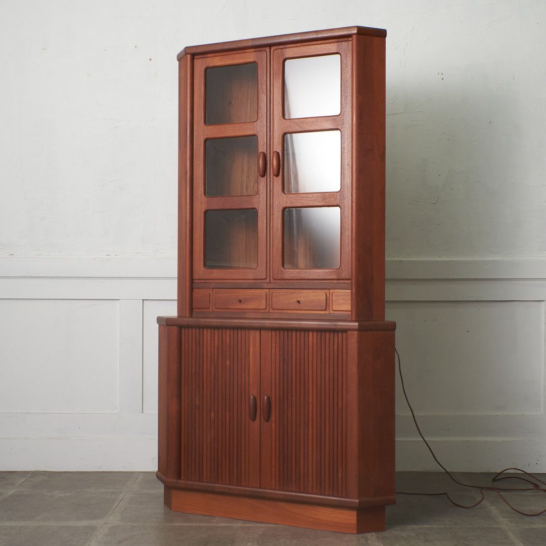 北欧 デンマーク Dyrlund チーク コーナーキャビネット ヴィンテージ