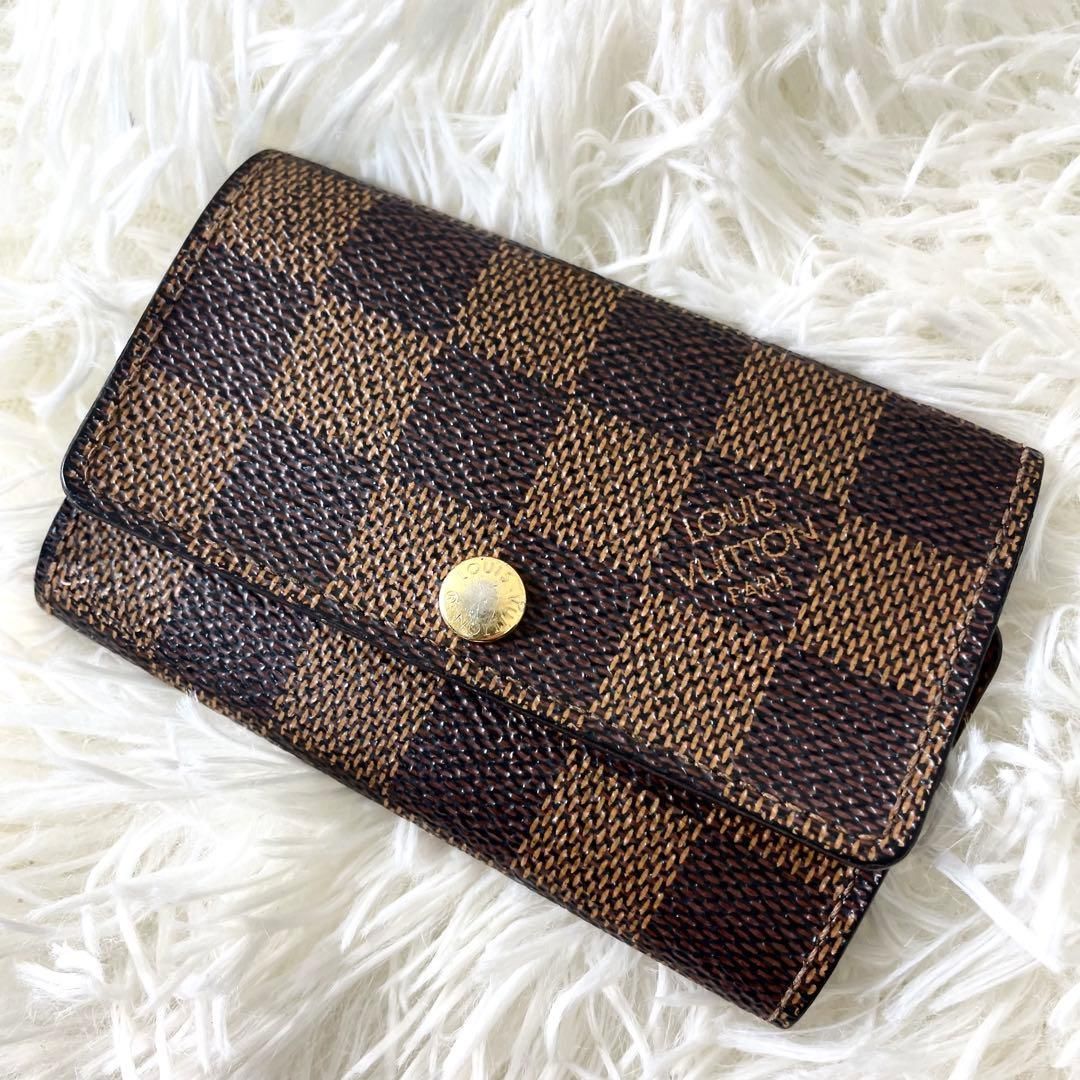 ルイヴィトン 6連キーケース ダミエ柄 メンズ レディース ゴールド