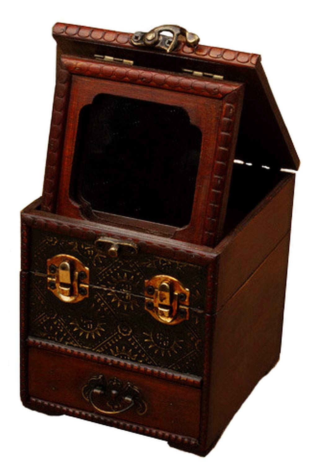 Anberotta ジュエリーボックス コスメ メイクボックス 小物入れ 化粧品