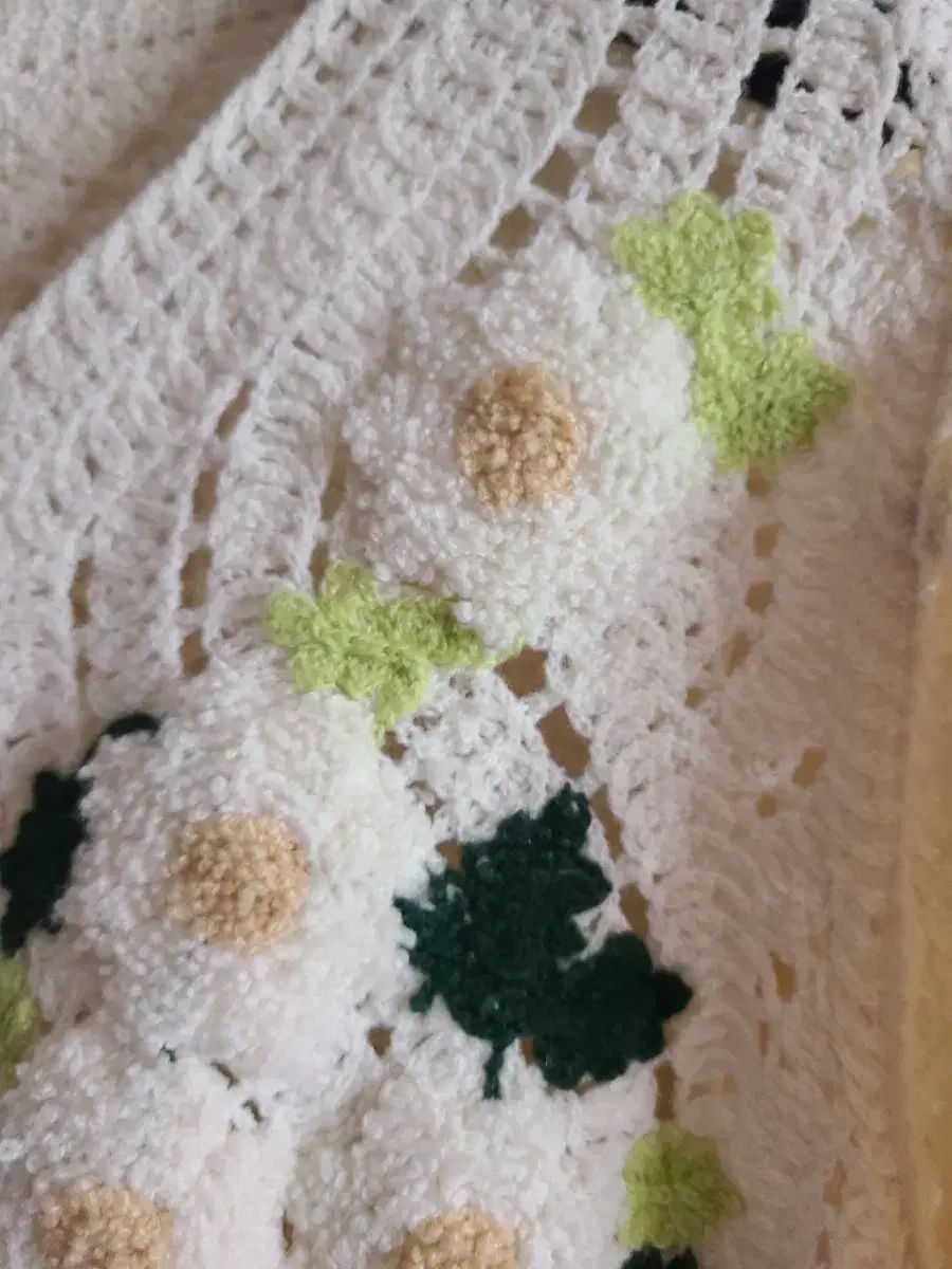 ヴィンテージ チロリアンニット カーディガン アイボリー　花柄刺繍 A4 ヴィンテージ チロリアンニット カーディガン アイボリー 花柄刺繍 A4