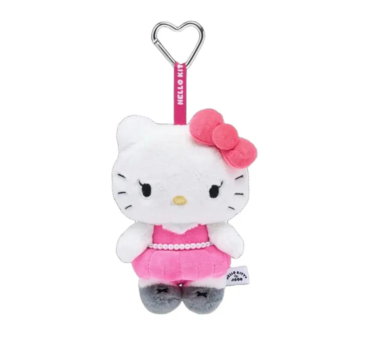 専用　ジス　キティ ハローキティ x ジス(JISOO) PLUSH キーホルダー レッド ピンク (開封