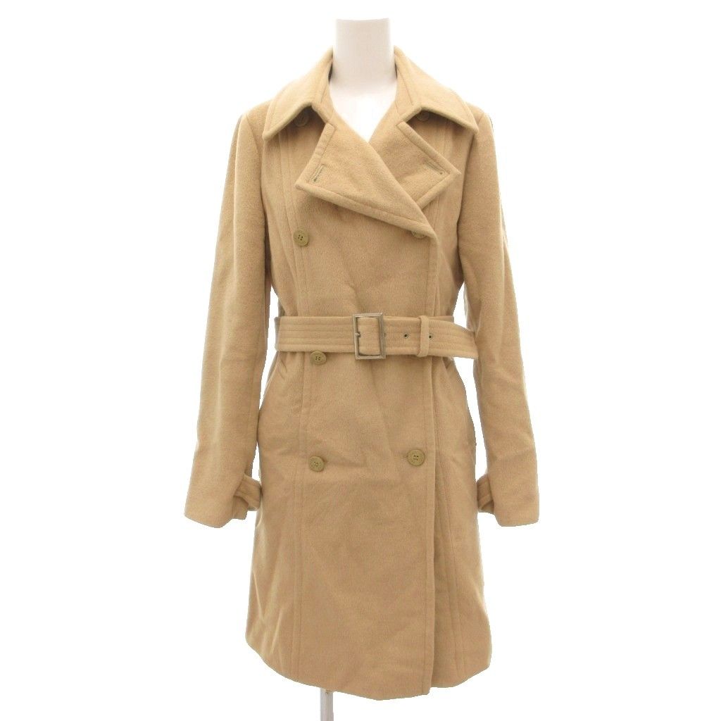 ビッキー VICKY コート アンゴラ ウール 2 茶 ブラウン 長袖 ダブル