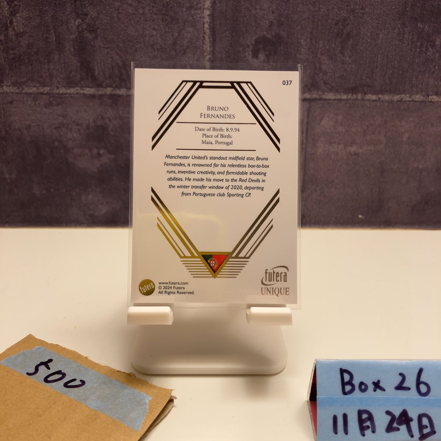2024 Futera Unique Bruno Fernandes Manchester United Midfielder