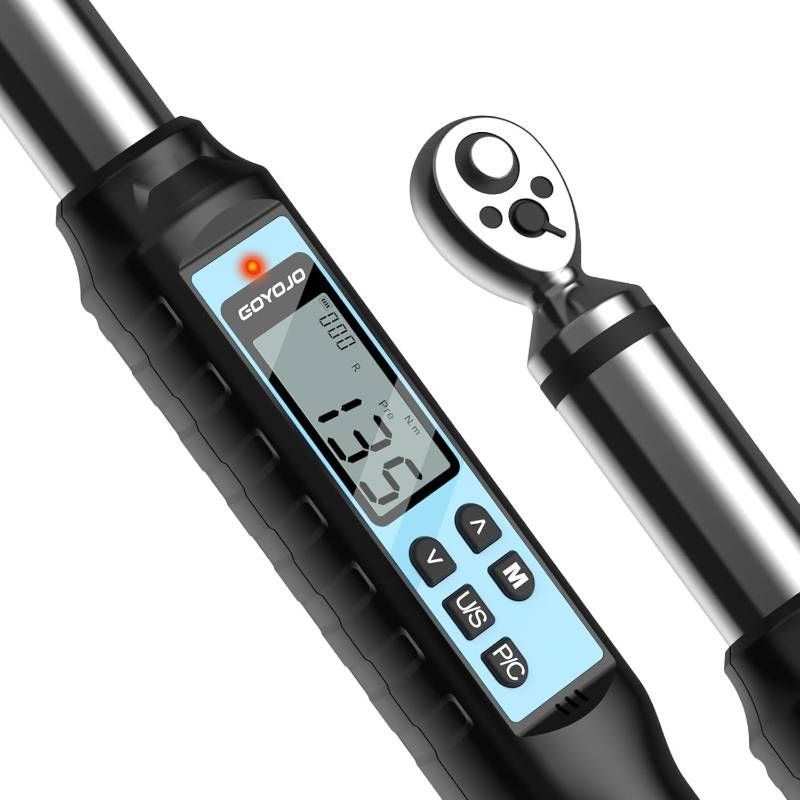デジタルトルクレンチ 3|8インチ 4.1-135 Nm 高精度 トルク管理 72歯 ラチェット 自動車整備 タイヤ交換 オートバイ バイク 自転車 DIY メンテナンス 記録999件 LED表示 ブザー音 4単位切替 逆ネジ対応 日本語説明書付 保護ケース付
