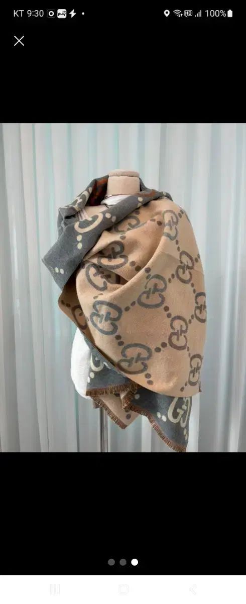 ★美品GGロゴ ベージュ マフラー* グッチ GG ロゴ ウール マフラー ベージュ/グレー - メルカリ