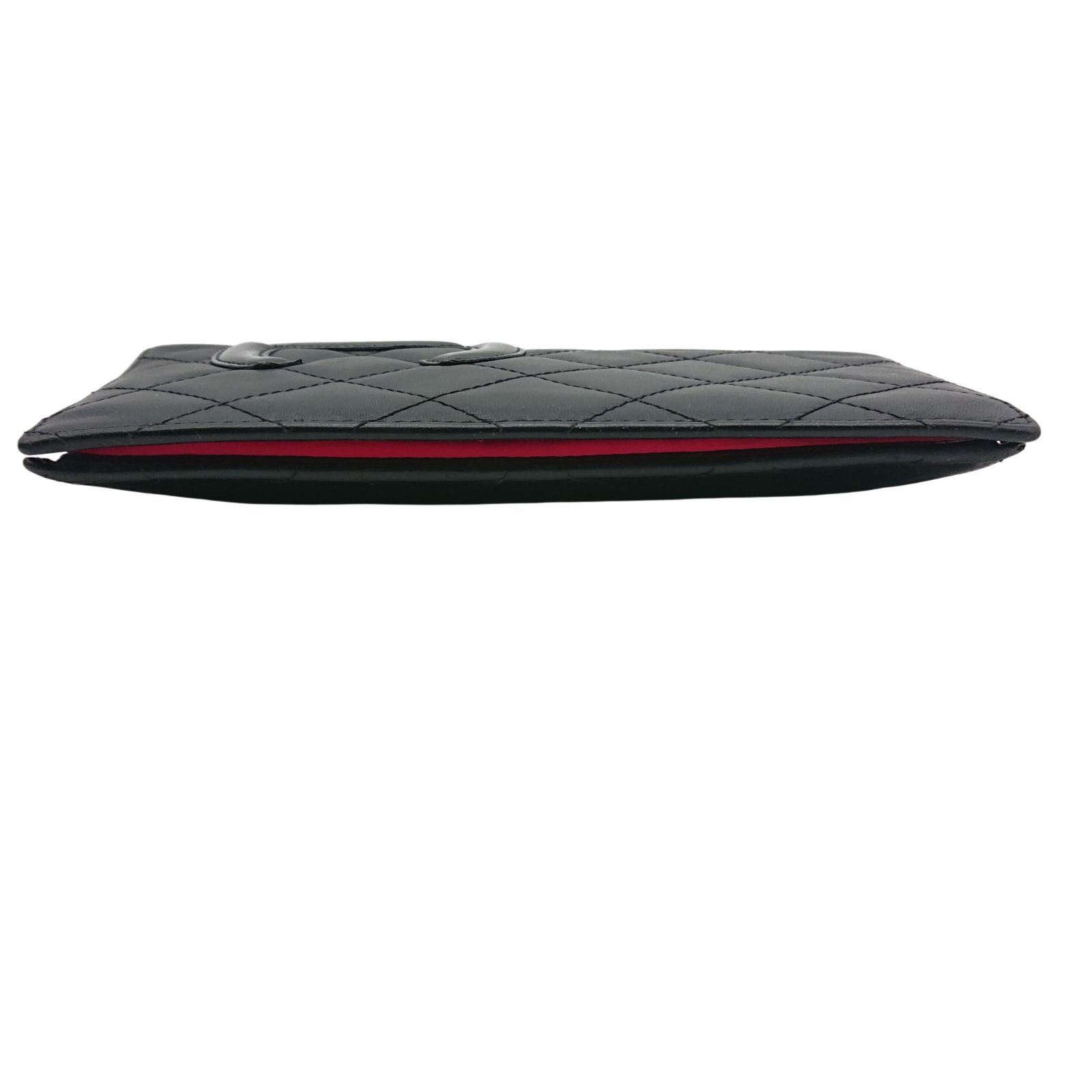 美品】CHANEL カンボンライン ココマーク 長財布 ブラックxブラック