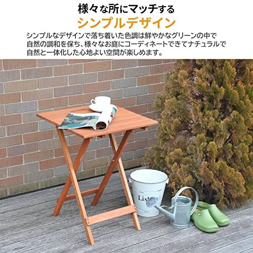 迅速に発送 ガーデンマスター Gardenmaster ガーデンテーブル 幅75×奥行75×高さ72 cm フォールディングガーデンテーブル 南洋材 パラソルホール付き お庭 ベランダ テラス バルコニー MFT-8819 1 fd 696 e 5 その他 キッチン 食器