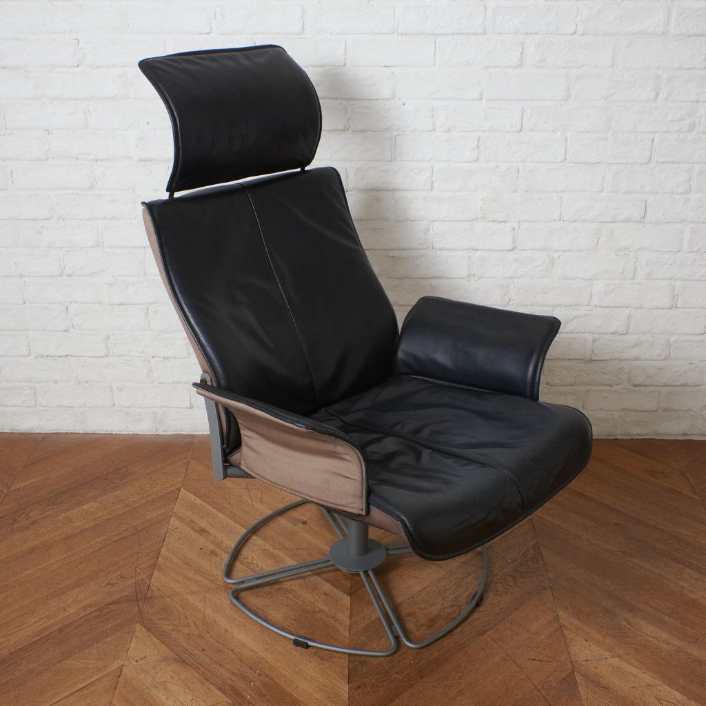 デンマーク KEBE リクライニング チェア 本革 1人掛け パーソナル